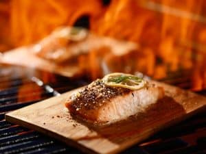 cedar plank salmon